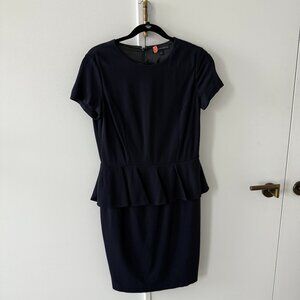 Brooks Brothers Navy Peplum Dress Size 8